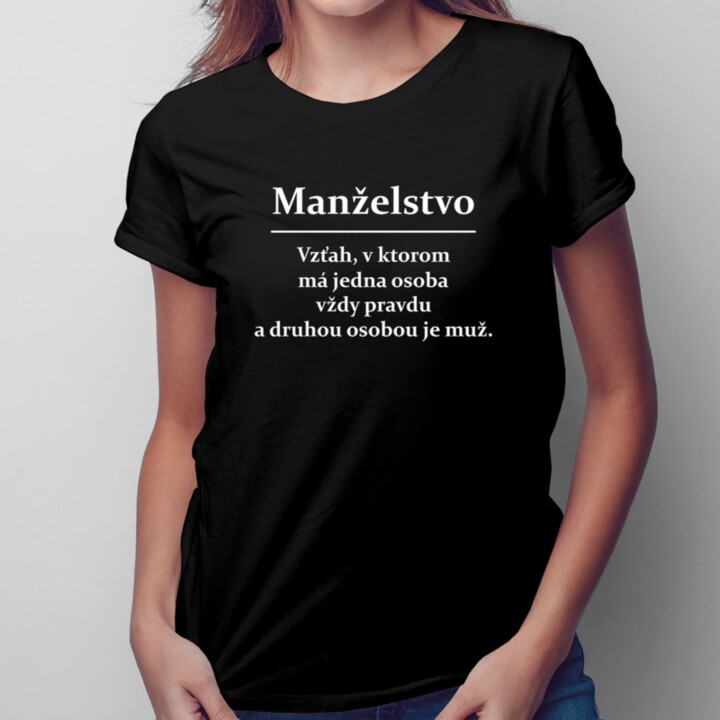 Manželstvo - dámske tričko s potlačou