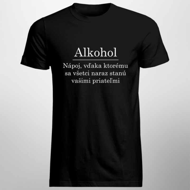 Alkohol - pánske tričko s potlačou