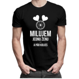 Milujem jednu ženu a pár kolies - Pánske tričko s potlačou