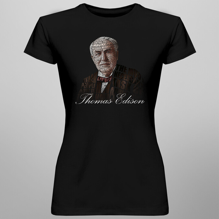 Thomas Edison - dámske tričko s potlačou