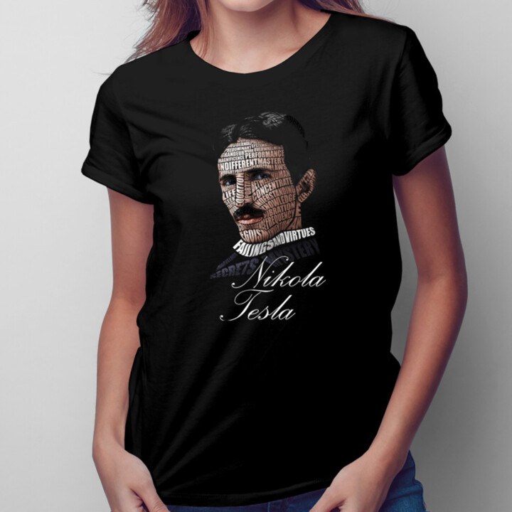 Nikola Tesla - dámske tričko s potlačou