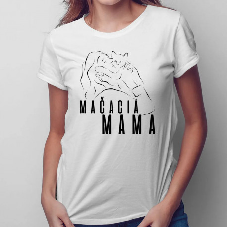 Mačacia mama - dámske tričko s potlačou