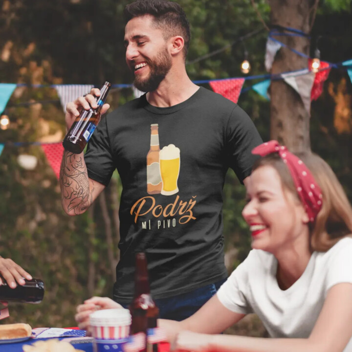 Podrž mi pivo - pánske  tričko s potlačou