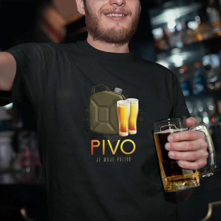 Pivo je moje palivo - pánske tričko s potlačou