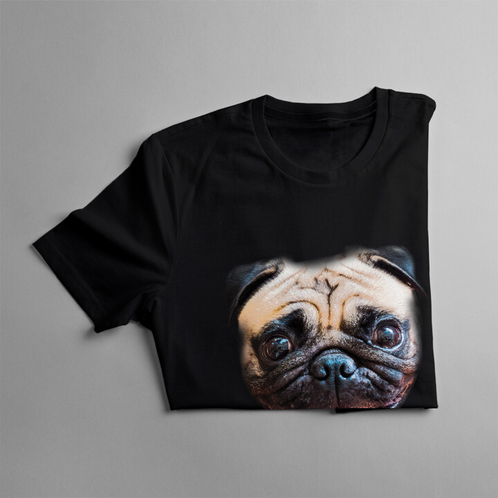 Mops -  dámske tričko s potlačou
