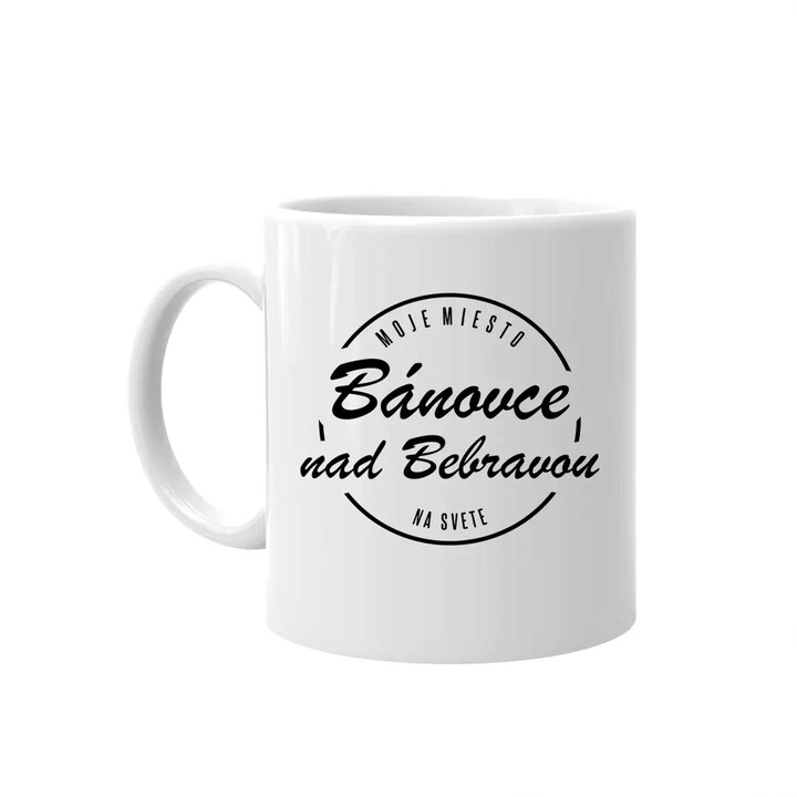 Bánovce nad Bebravou - moje miesto na svete - keramický hrnček s potlačou