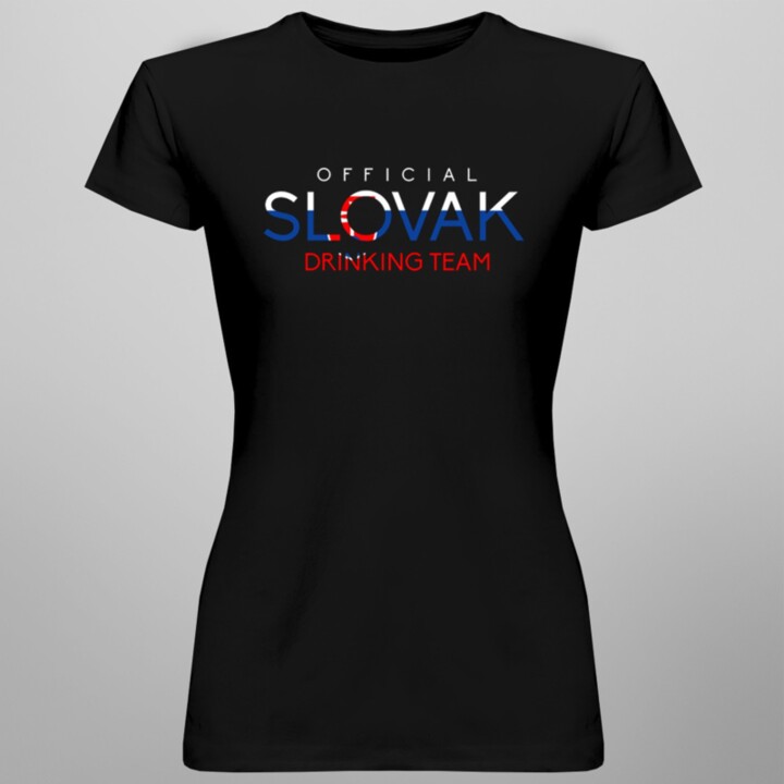 Official slovak drinking team -  dámske tričko s potlačou