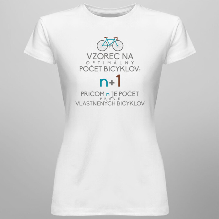 Vzorec na optimálny počet bicyklov - Pánske a dámske tričko s potlačou