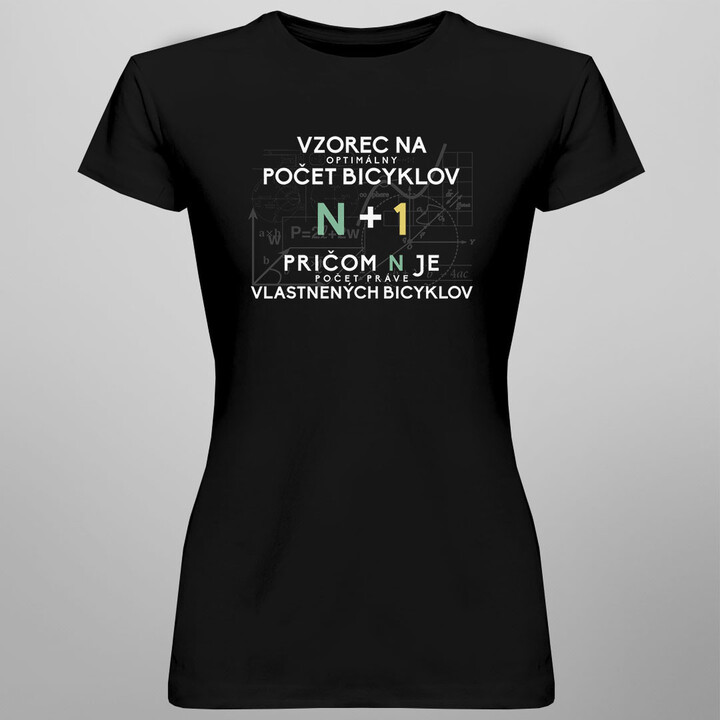 Vzorec na optimálny počet bicyklov v2 -  dámske tričko s potlačou
