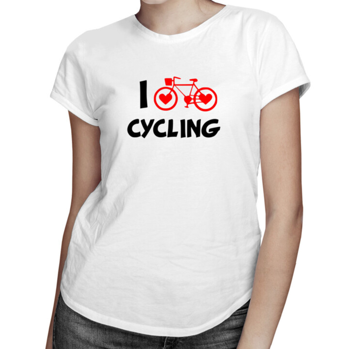 I love cycling -  dámske tričko s potlačou