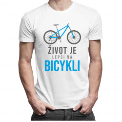Život je lepší na bicykli - Pánske tričko s potlačou