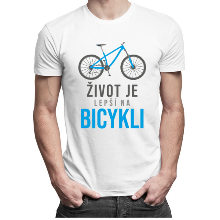 Život je lepší na bicykli - Pánske  tričko s potlačou