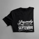 Legendy sa rodia v septembri -  dámske tričko s potlačou