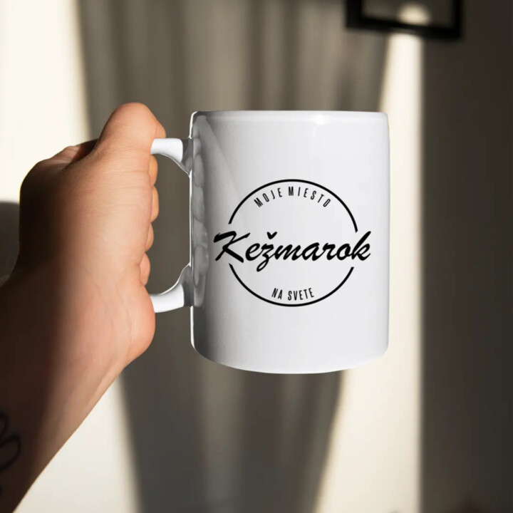 Kežmarok - moje miesto na svete - keramický hrnček s potlačou