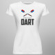 Born to play dart -  dámske tričko s potlačou