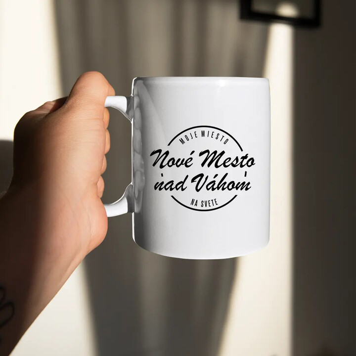 Nové Mesto nad Váhom  - moje miesto na svete - keramický hrnček s potlačou