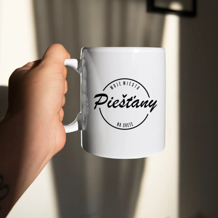 Piešťany - moje miesto na svete - keramický hrnček s potlačou