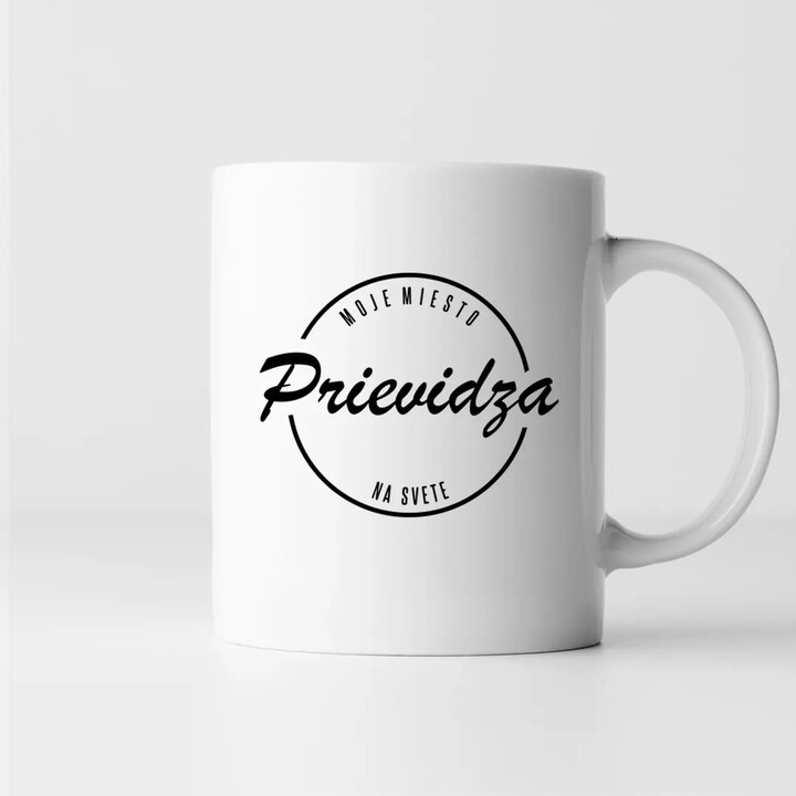 Prievidza - moje miesto na svete - keramický hrnček s potlačou