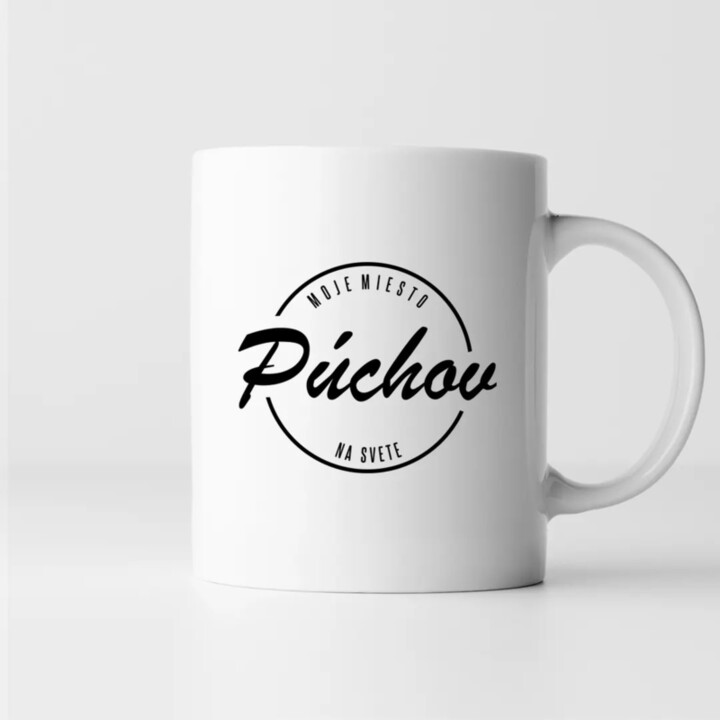 Púchov - moje miesto na svete - keramický hrnček s potlačou