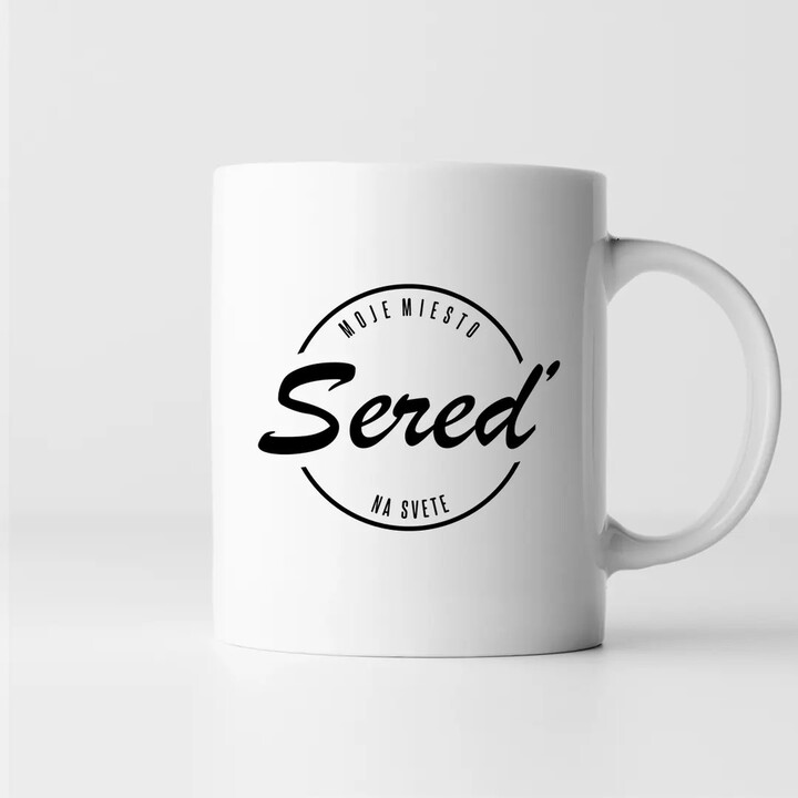 Sereď - moje miesto na svete - keramický hrnček s potlačou