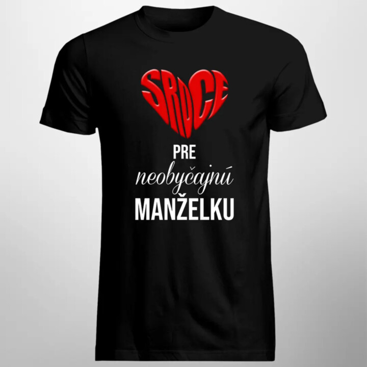 Srdce pre neobyčajnú manželku - pánske tričko s potlačou