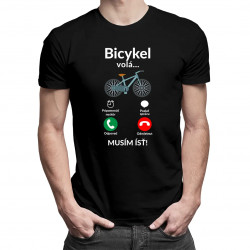 Bicykel volá - musím ísť v2 - pánske tričko s potlačou