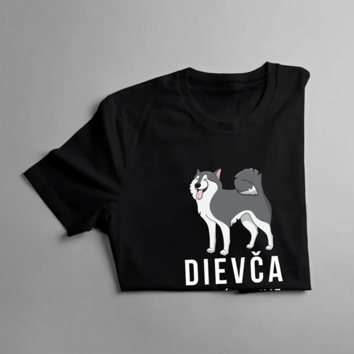 Dievča, ktoré miluje psíkov - dámske tričko s potlačou