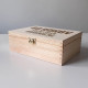40 rokov - všetky časti originálne - drevený box na čaj s gravírovaním
