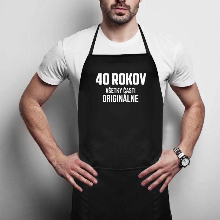 40 rokov - všetky časti originálne - zástera s potlačou