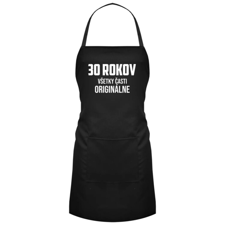 30 rokov - všetky časti originálne - zástera s potlačou