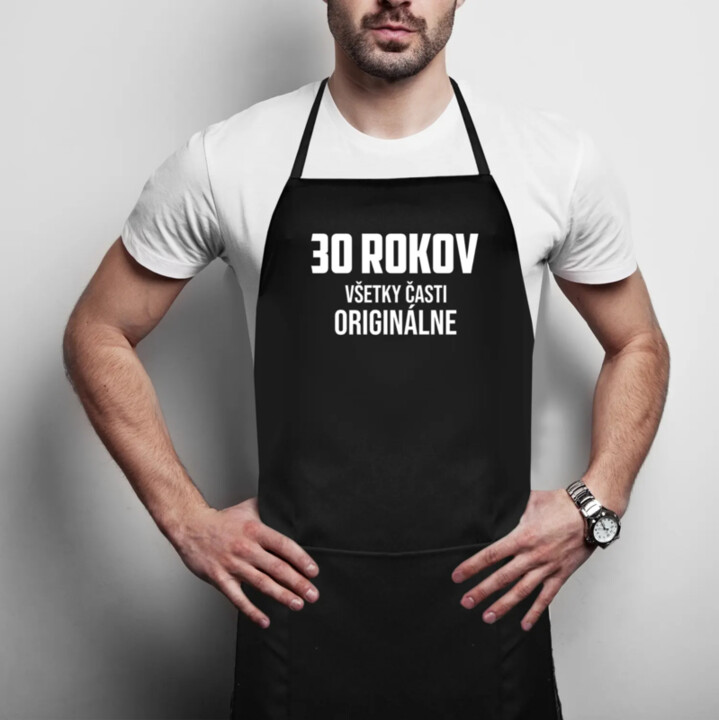 30 rokov - všetky časti originálne - zástera s potlačou