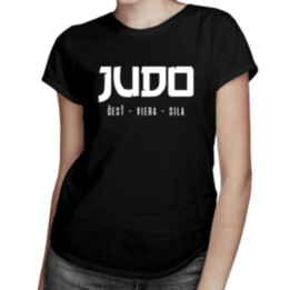 Judo - česť - viera - sila -  dámske tričko s potlačou