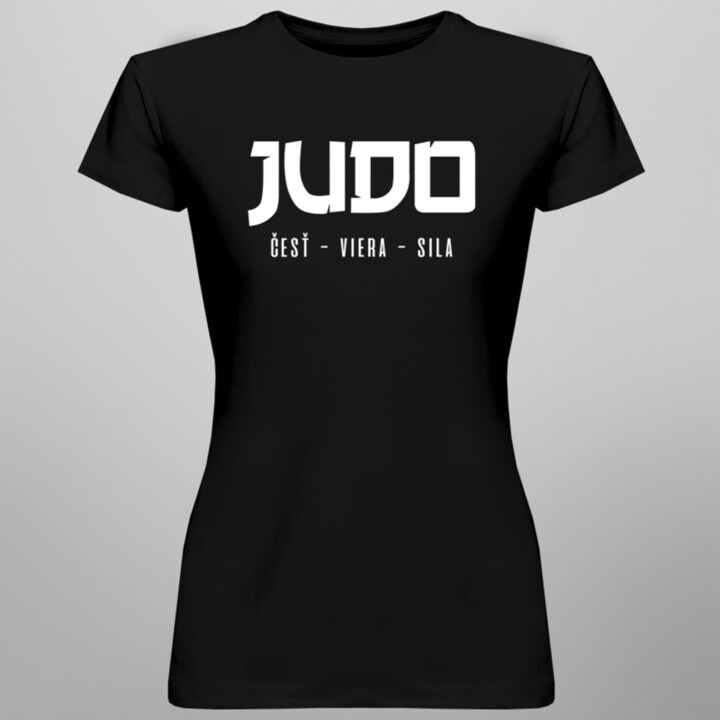 Judo - česť - viera - sila -  dámske tričko s potlačou