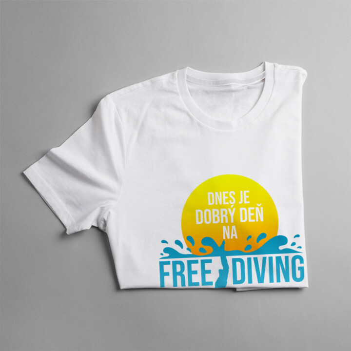 Dnes je dobrý deň na freediving -  dámske tričko s potlačou