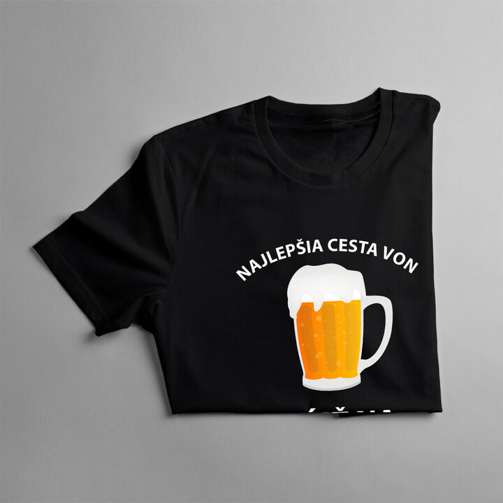 Najlepšia cesta von, je ísť na pivo -  dámske tričko s potlačou