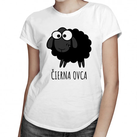 Čierna ovca - dámske tričko s potlačou