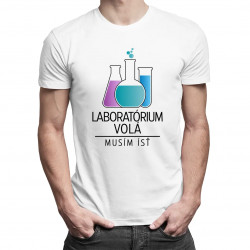 Laboratórium volá, musím ísť - pánske tričko s potlačou