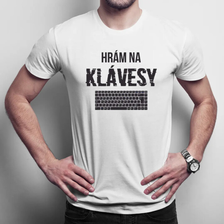 Hrám na klávesy - Pánske tričko s potlačou