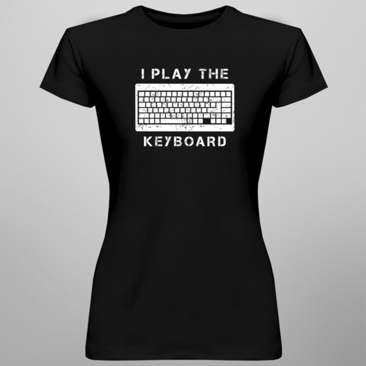I play the keyboard - dámske tričko s potlačou