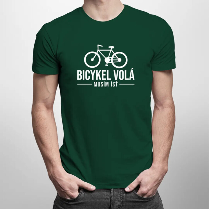 Bicykel volá - musím ísť - Pánske tričko s potlačou