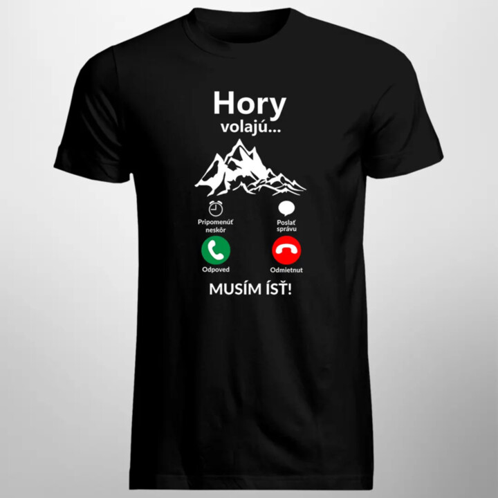 Hory volajú, musím ísť v2 - Pánske tričko s potlačou