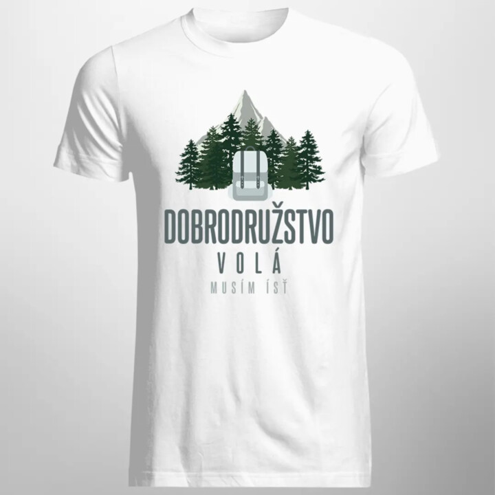 Dobrodružstvo volá, musím ísť - Pánske tričko s potlačou