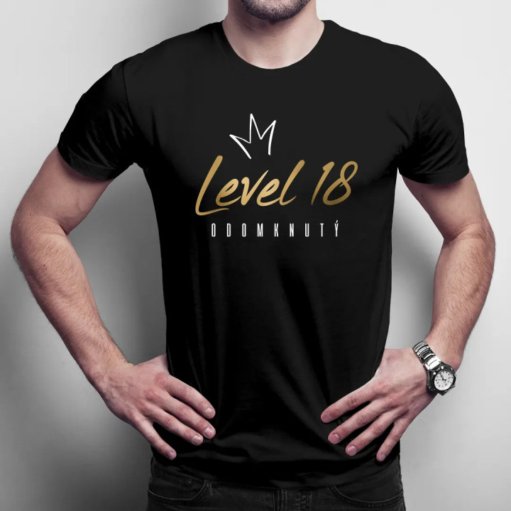 Odomknutý level 18 - pánske tričko s potlačou