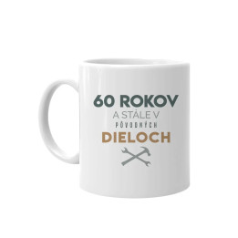 60 rokov a stále v pôvodných dieloch - keramický hrnček s potlačou
