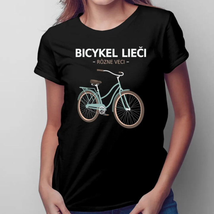 Bicykel lieči rôzne veci - Dámske tričko s potlačou