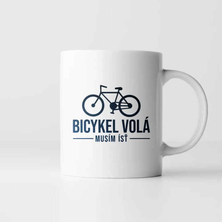Bicykel volá - musím ísť - keramický hrnček s potlačou