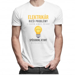 Elektrikár rieši problémy - pánske tričko s potlačou