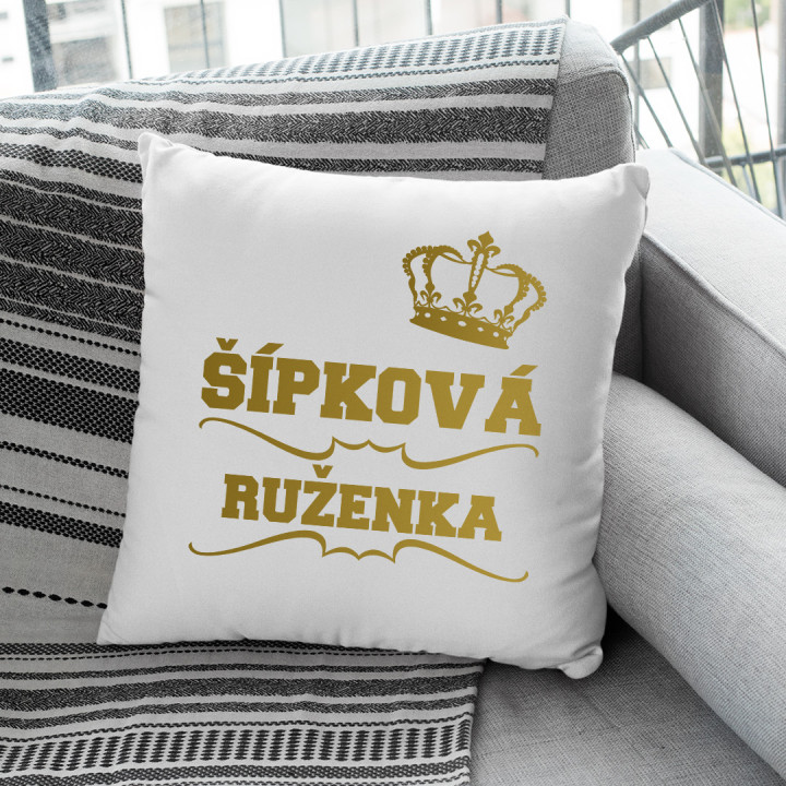 Šípková Ruženka - vankúš s potlačou