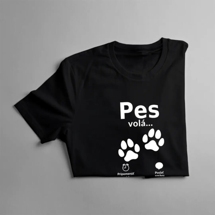 Pes volá - musím ísť - Pánske tričko s potlačou