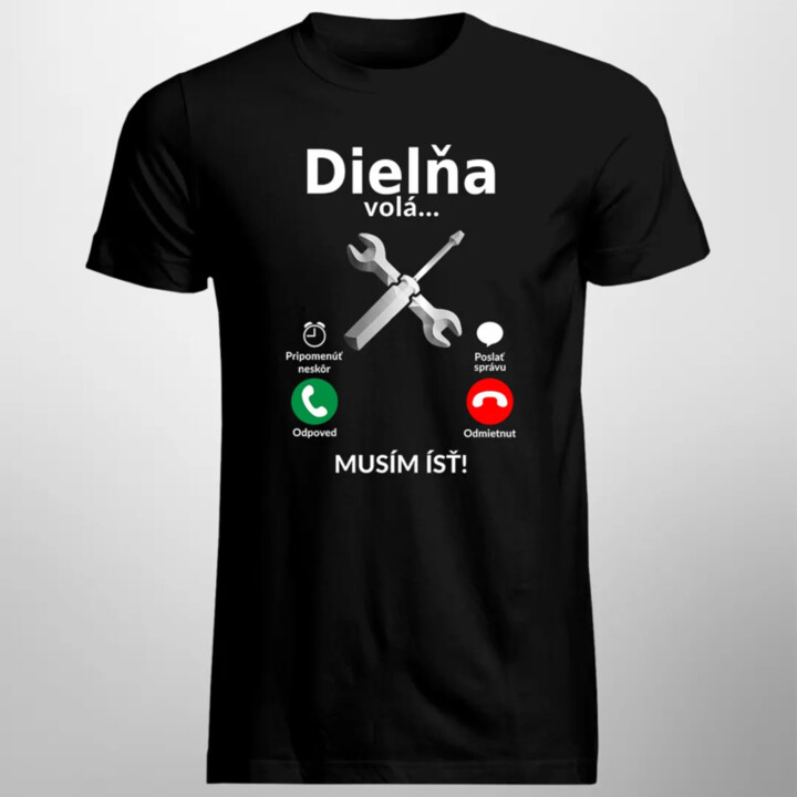 Dielňa volá - musím ísť  v2 - Pánske tričko s potlačou